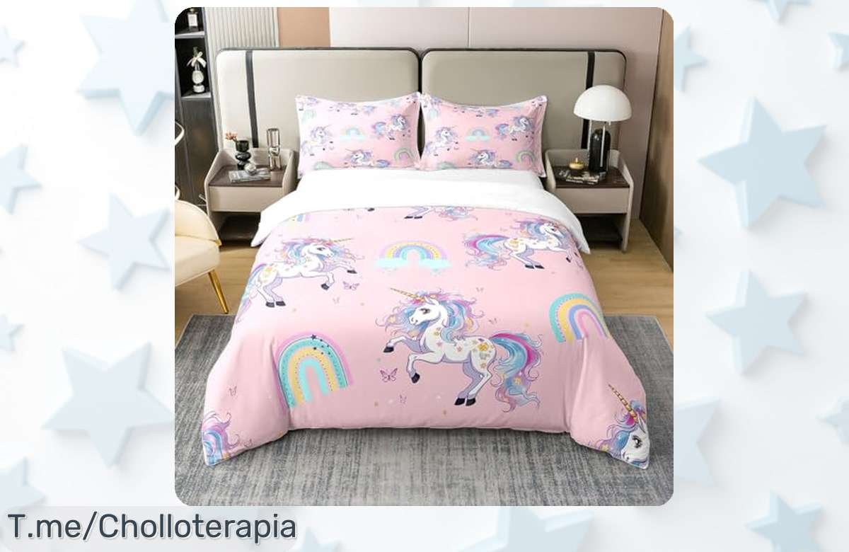 Descubre la funda nórdica de algodón 100% con diseño de unicornio: suavidad y magia para tus sueños. Aprovecha este ofertón exclusivo antes que se agote, ¡compra ya!