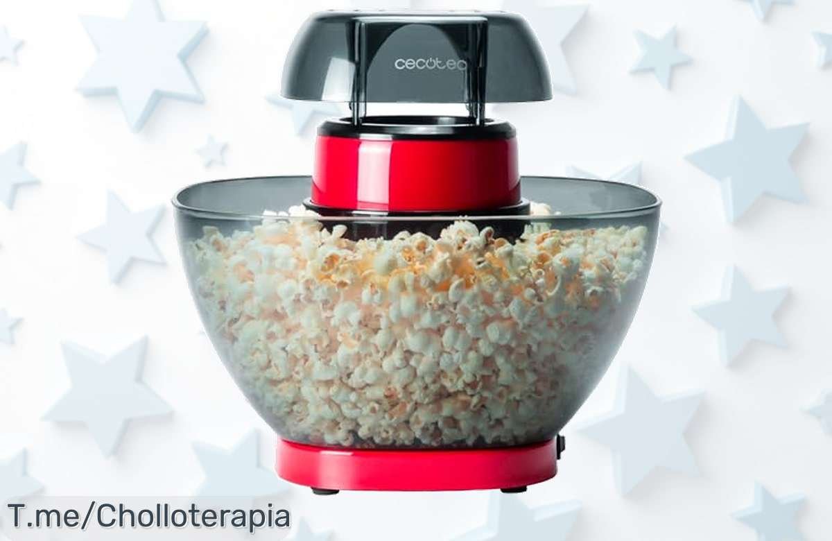 Descubre la máquina de palomitas Cecotec Fun&Taste, listos en 3 minutos y fácil limpieza. ¡Aprovecha este ofertón único antes que se agote!
