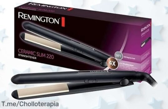 Descubre la plancha Remington Ceramic Slim, ¡un ofertón nunca visto para alisar y ondular tu cabello en 30 segundos! No dejes escapar este precio loco, compra ya y luce espectacular