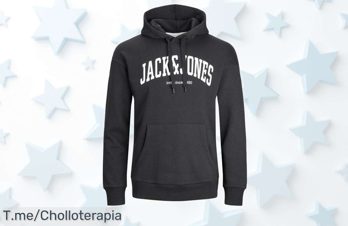 Descubre la sudadera Jack & Jones, super suave y cómoda ¡Un ofertón único que transformará tu estilo! No te quedes sin la tuya, aprovecha este chollo antes de que se acabe.