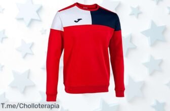 Descubre la sudadera Joma en rojo marino y blanco, ultra cómoda y con estilo único ¡Super chollo que te hará brillar! Compra ahora antes de que se agoten