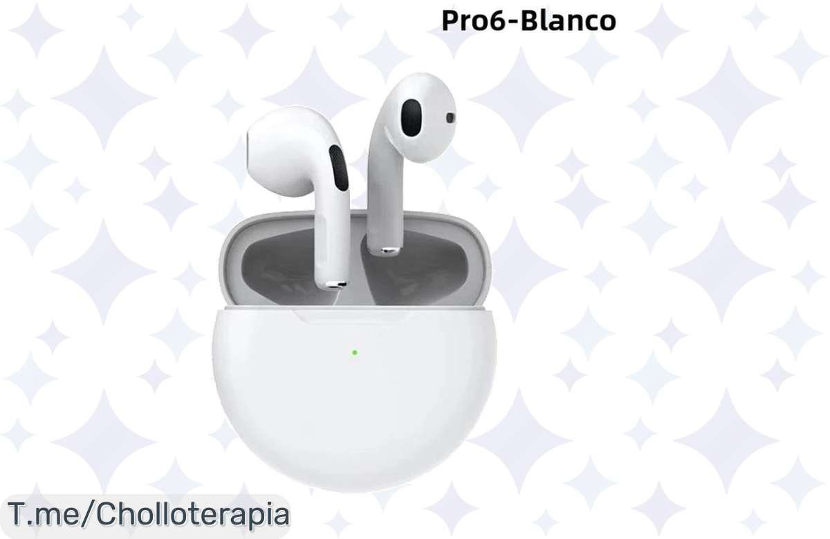 Descubre los Pro 6 TWS: Auriculares súper mini e impermeables que te ofrecen música sin límites. ¡Aprovecha este ofertón antes de que se agoten y disfruta ya!