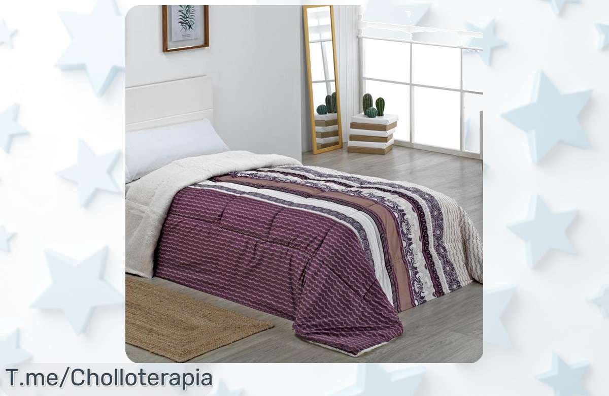 Despierta en un nido de suavidad con el edredón NOVOTEXTIL, descubre su suave reverso de sherpa y disfruta del ofertón único: ¡no te quedes sin tu chollo exclusivo del invierno!