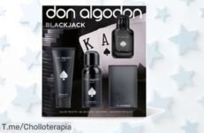 Destaca con el Estuche Black Jack DON ALGODON Eau Toilette para Hombre, aroma seductor a precio loco Aprovecha este ofertón y compra ahora antes de que se agote