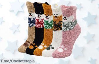 Diviértete y mantén tus pies cálidos este invierno con nuestros calcetines de animales, ¡5 pares irresistibles a un precio loco! No te lo pierdas, oferta limitada