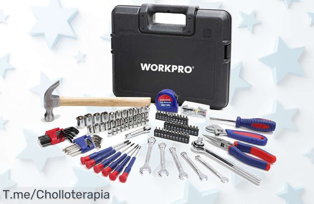 Gran Oportunidad: Juego de Herramientas WORKPRO 165 PCS, ¡Todo lo que Necesitas a un Precio Loco! Toma el Control de Tu Hogar, Oferta Limitada, Compra Ya y No Te Arrepentirás.