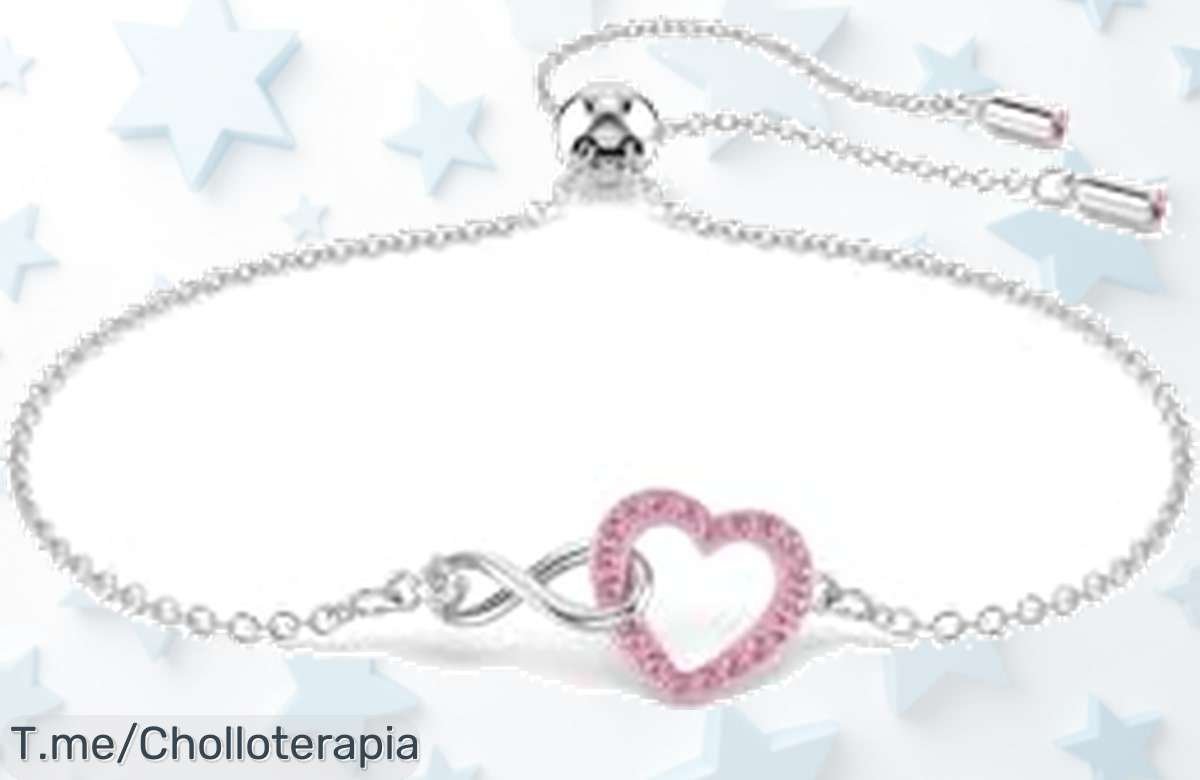 Haz brillar tu estilo con la pulsera Swarovski Infinity en rosa; una elegancia nunca vista a un precio loco. ¡No dejes pasar este ofertón limitado y actúa ya!