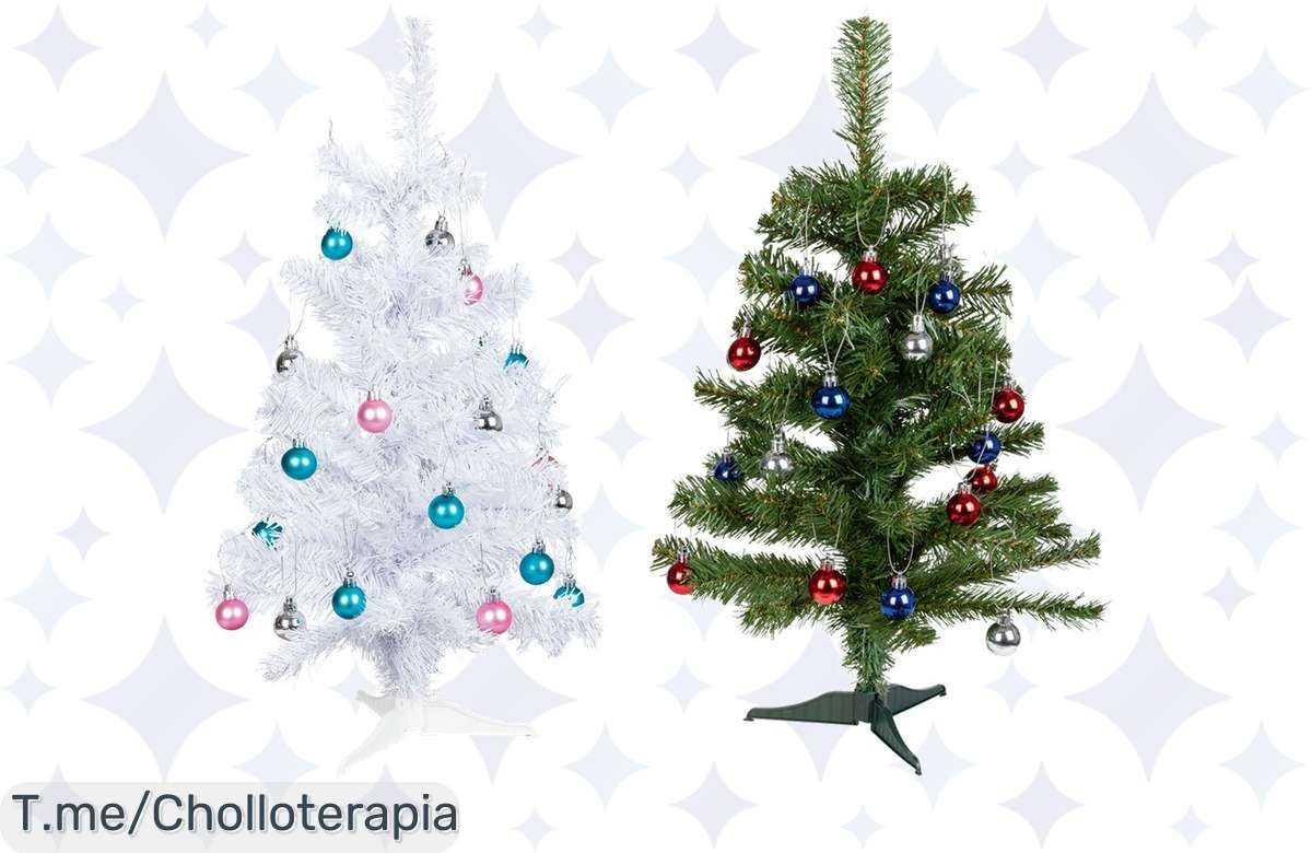 Haz brillar tu hogar con este árbol de Navidad de 60 cm, un super chollo que crea recuerdos inolvidables. ¡No te quedes sin el tuyo! Stock limitado, compra ya y vive la magia.