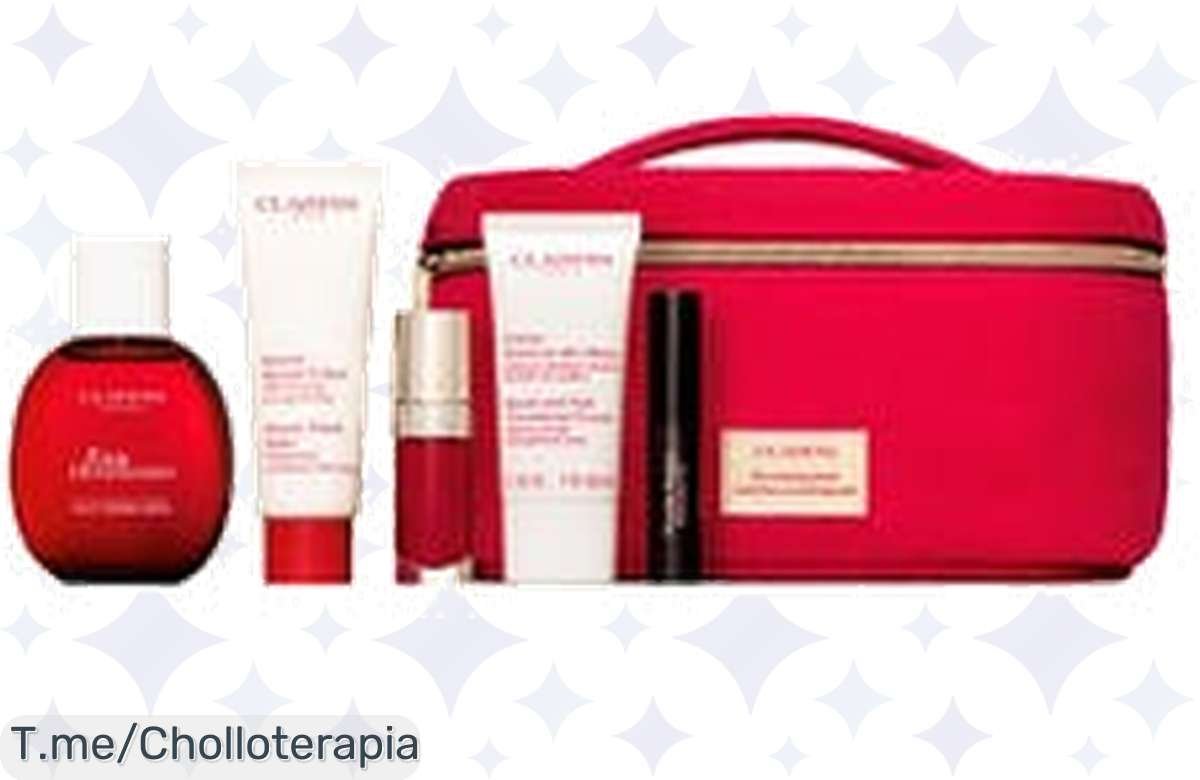 Haz brillar tu piel con el Estuche 70 Aniversario CLARINS: ¡Una rutina facial única a un precio loco! No dejes pasar este ofertón limitado, compra ya y transforma tu belleza.