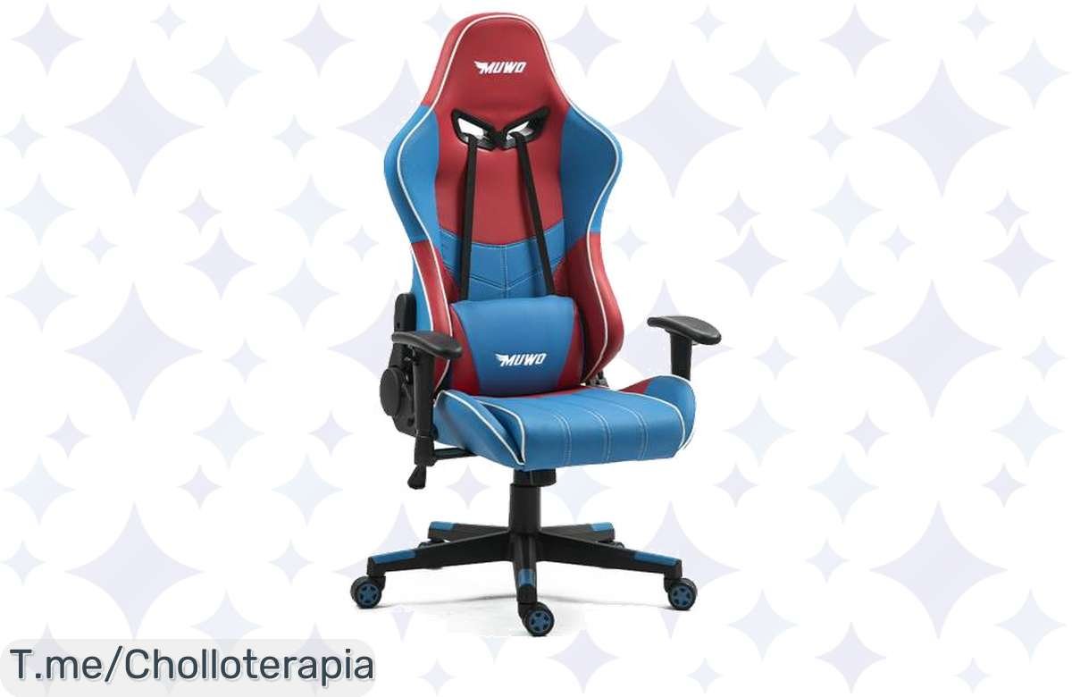 Haz de tus partidas una experiencia épica con la silla gaming MUWO Hero: comodidad asombrosa y estilo brutal a precio loco. ¡No te quedes sin la tuya, actúa ya!