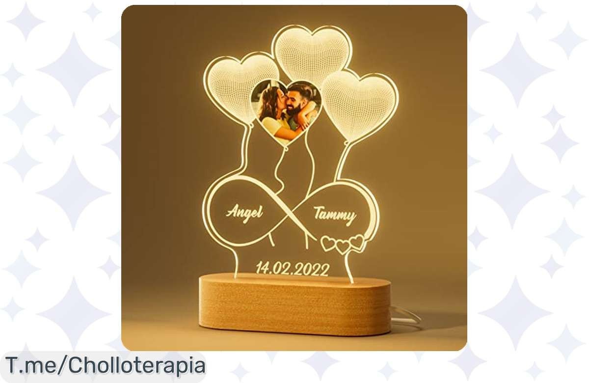 Haz que tus momentos brillen con tu lámpara 3D personalizada a precio loco; aprovecha el descuento brutal del 50% y sorprende hoy mismo a esa persona especial.