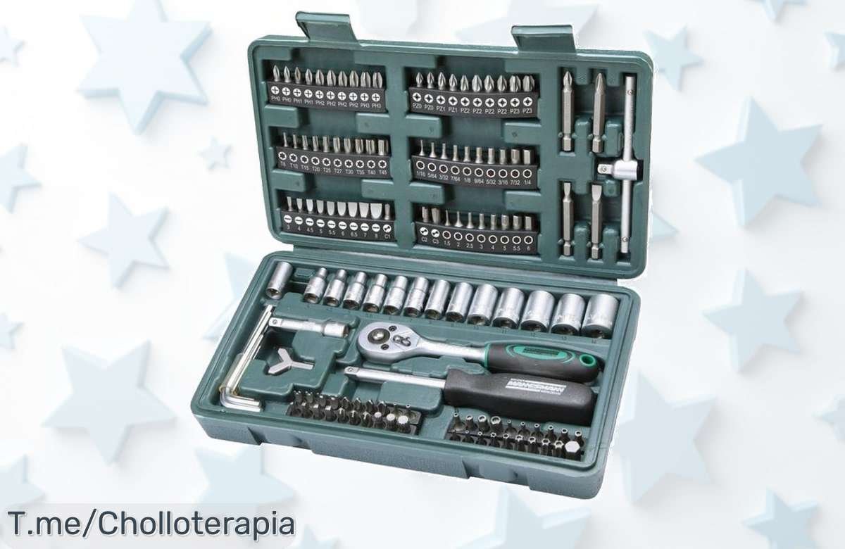 Hazte con el maletín de herramientas Mannesmann M29166, 130 piezas a un precio loco y convierte tu taller en un super chollo. ¡Compra ahora antes que se acabe esta oferta limitada!