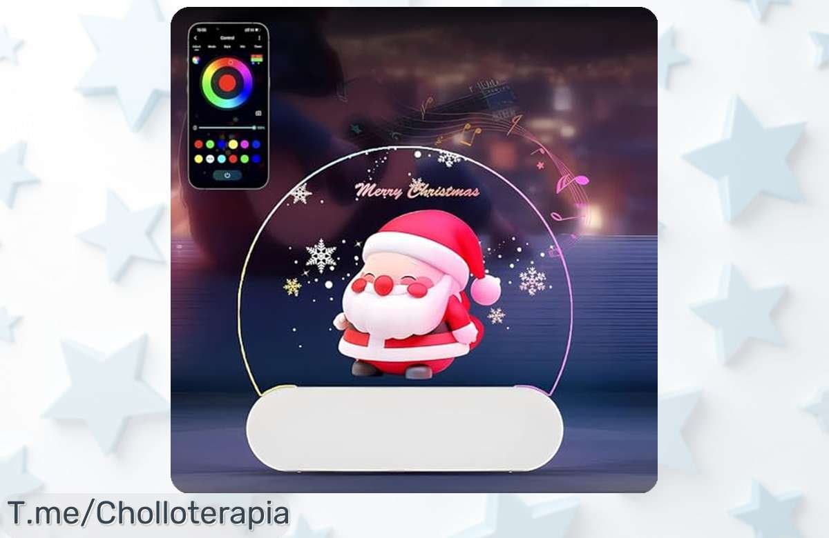 Ilumina la Navidad con la Lámpara Nocturna de Papá Noel: control desde tu móvil y luz que baila, ¡un super chollo que encantará a los pequeños! ¡Compra ya antes de agotar existencias!