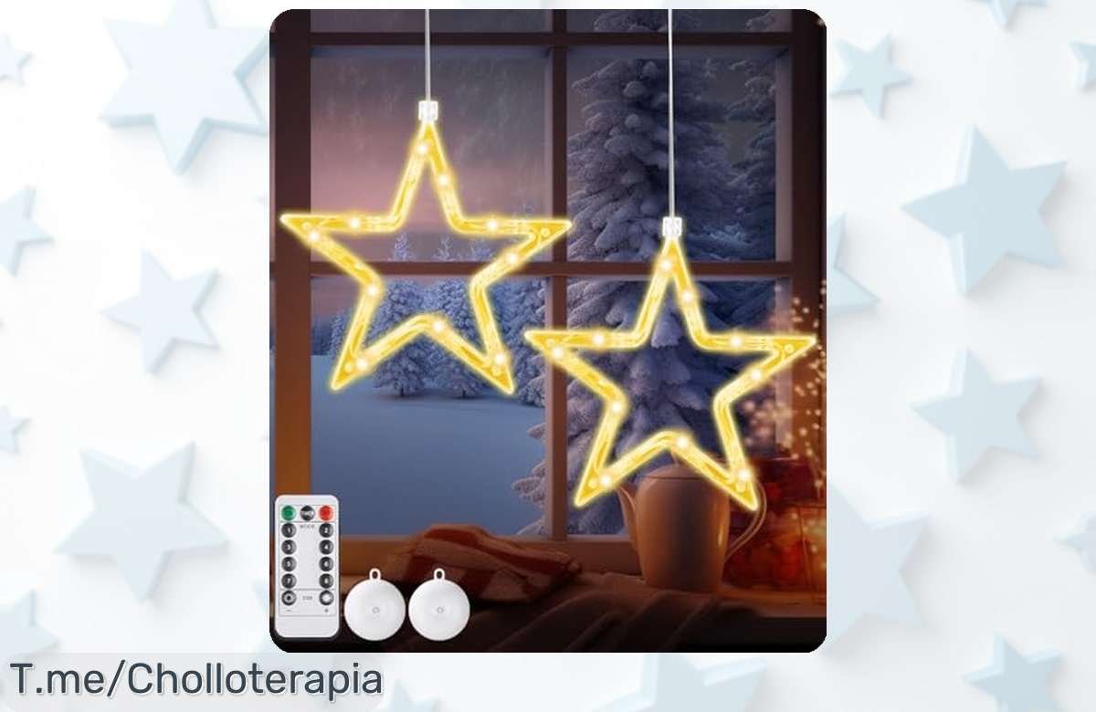 Ilumina tu Navidad con estas 2 Piezas LED Estrella y despídete de los cables enredados, aprovecha este ofertón que hará brillar tu hogar antes que se acabe.