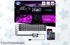 Ilumina tu coche con la increíble luz LED de neón y transforma cada viaje en una fiesta única ¡Super chollo de instalación fácil! No te quedes sin el tuyo, oferta limitada