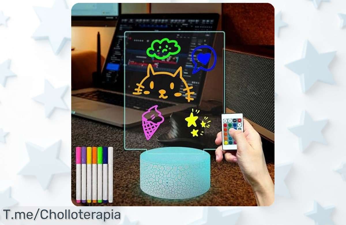 Ilumina tus noches con la luz nocturna LED, 16 colores y control remoto. Crea el ambiente perfecto para que tu pequeño duerma como un angelito. ¡Compra ya este super chollo!