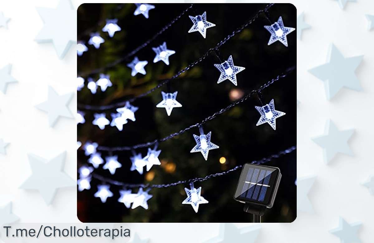 Ilumina tus noches con nuestras guirnaldas solares a un precio loco: fáciles de instalar y resistentes. Transformarás tu jardín en una fiesta mágica, ¡aprovecha esta oferta limitada!