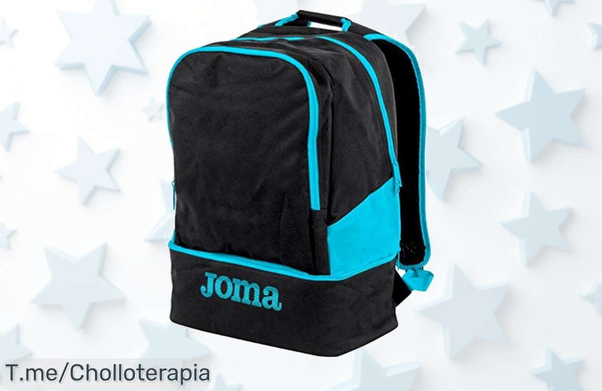Impulsa tu rendimiento con la Joma Mochila Cajón Estadio III: diseño único y compartimento para calzado, ¡ofertón nunca visto que no puedes dejar pasar! Compra ya.
