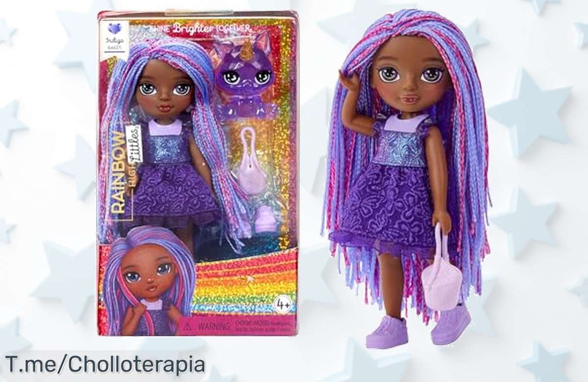 Indigo Bailey: la muñeca morada con zorro mágico está en oferta increíble, ¡ofertón limitado que despierta diversión y creatividad! No dejes pasar este super chollo.