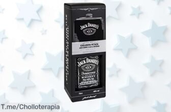 Jack Daniel's Tennessee con petaca original a precio loco: aroma de vainilla y naranja que te hará sonreír ¡No dejes pasar este ofertón limitado, actúa ya!