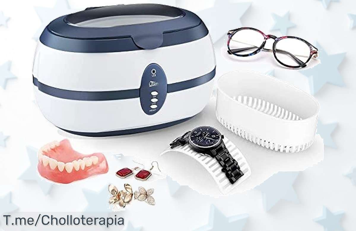 Limpia tus joyas y gafas como nunca antes con el Limpiador Ultrasónico a un precio loco: ¡ofertón exclusivo que no podrás dejar pasar, actúa ya!