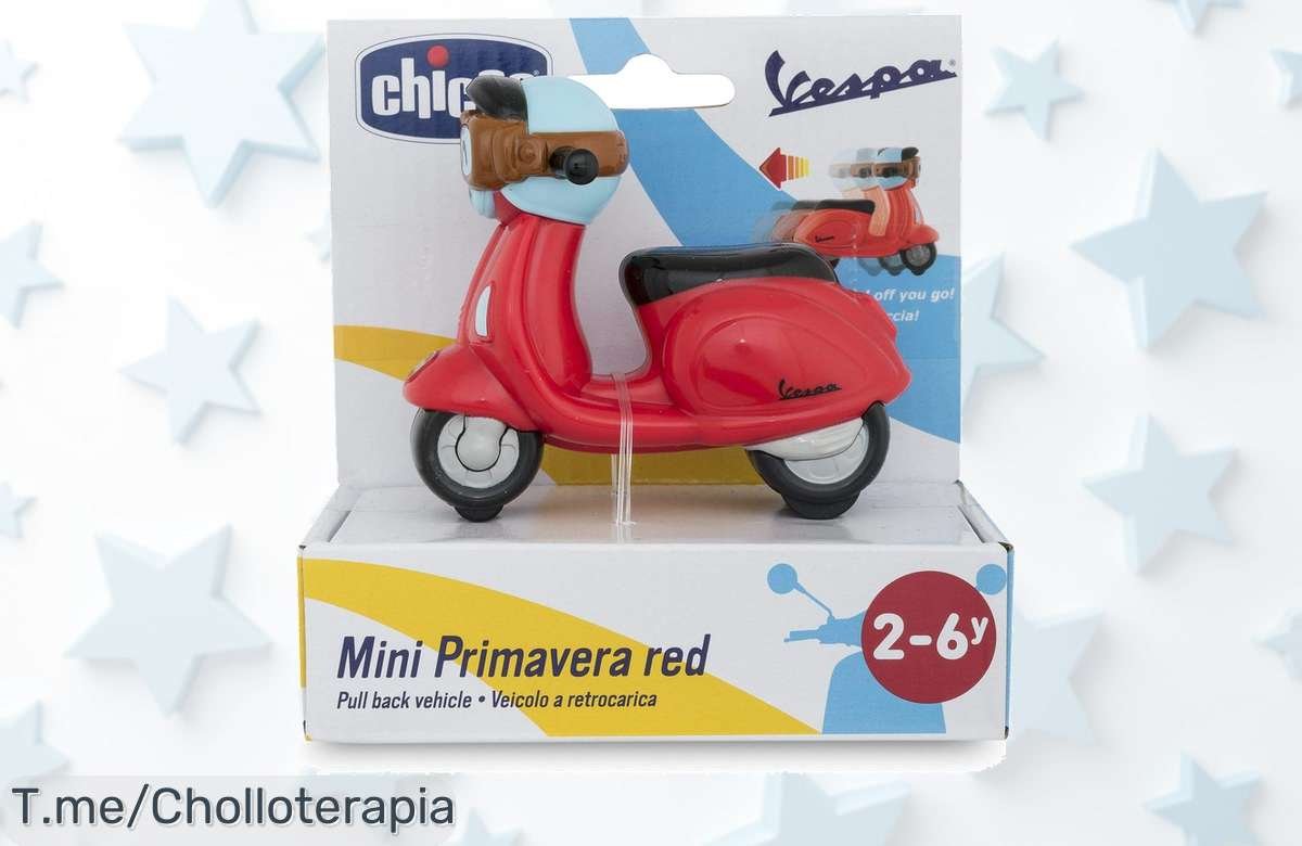 Mini Moto Vespa Turbo Touch: ¡El juguete que hará sonreír a tus peques! Colecciónalos en colores divertidos con un descuentazo único. ¡Compra ya antes de que se acaben!