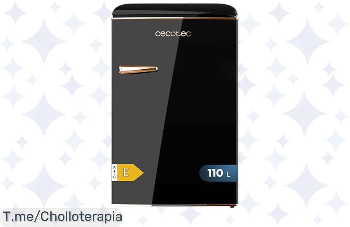 Mini nevera retro en oferta única con 110 L de frescura y luz interior; ¡aprovecha este super chollo antes que se agote, hazte con la tuya ya!