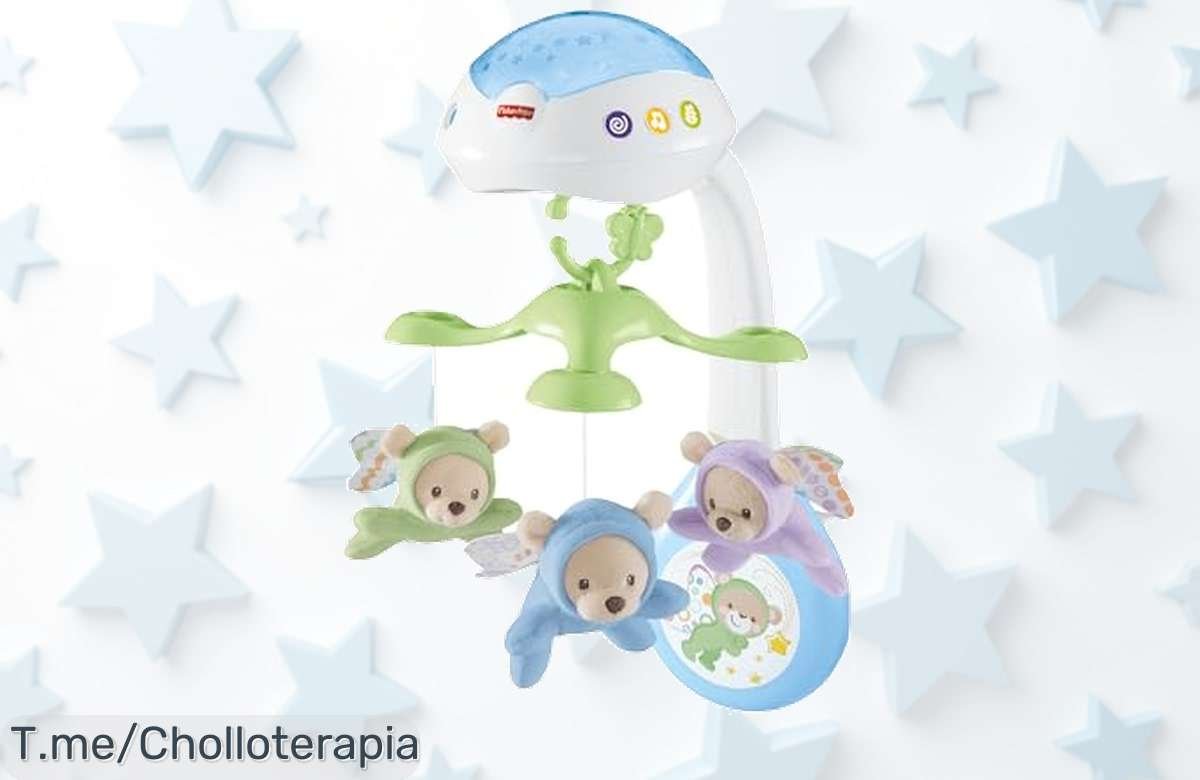 Móvil Ositos Voladores: el compañero ideal para tu bebé con luces y sonidos mágicos, transforma siestas en momentos únicos. ¡Aprovecha este super chollo antes que se acaben!
