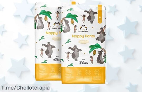 No dejes escapar este super chollo: pañales braguita Mama Bear de Disney, con ajuste fácil y protección hasta 12 horas ¡Compra ya antes que se agoten!