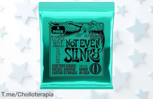 Potencia tu guitarra con el chollo único de cuerdas Ernie Ball Not Even Slinky, sonido increíble y alegre que nunca has escuchado ¡Compra ahora antes de que se agoten!