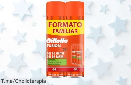 Potente Gel de Afeitar Gillette Fusion: suavidad y frescura sin irritación gracias al aceite de almendras Aprovecha el super chollo, ¡stock limitado!