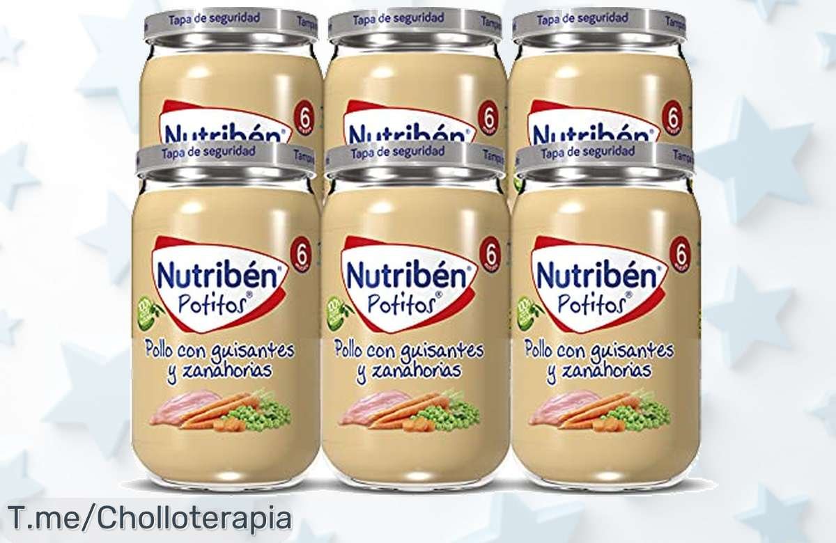 Potitos Nutribén de Pollo, Guisantes y Zanahoria: ¡Ofertón único para el crecimiento de tu bebé! Pack irresistible a un precio loco. Compra ya antes que se agoten.