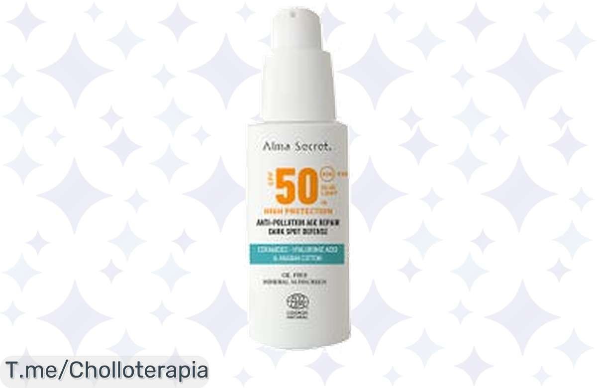 Protege tu piel con el antipollution face mineral sunscreen spf50 de ALMA SECRET, ¡ofertón limitadísimo! Dile adiós a las manchas y aprovecha este chollo antes de que se agote.