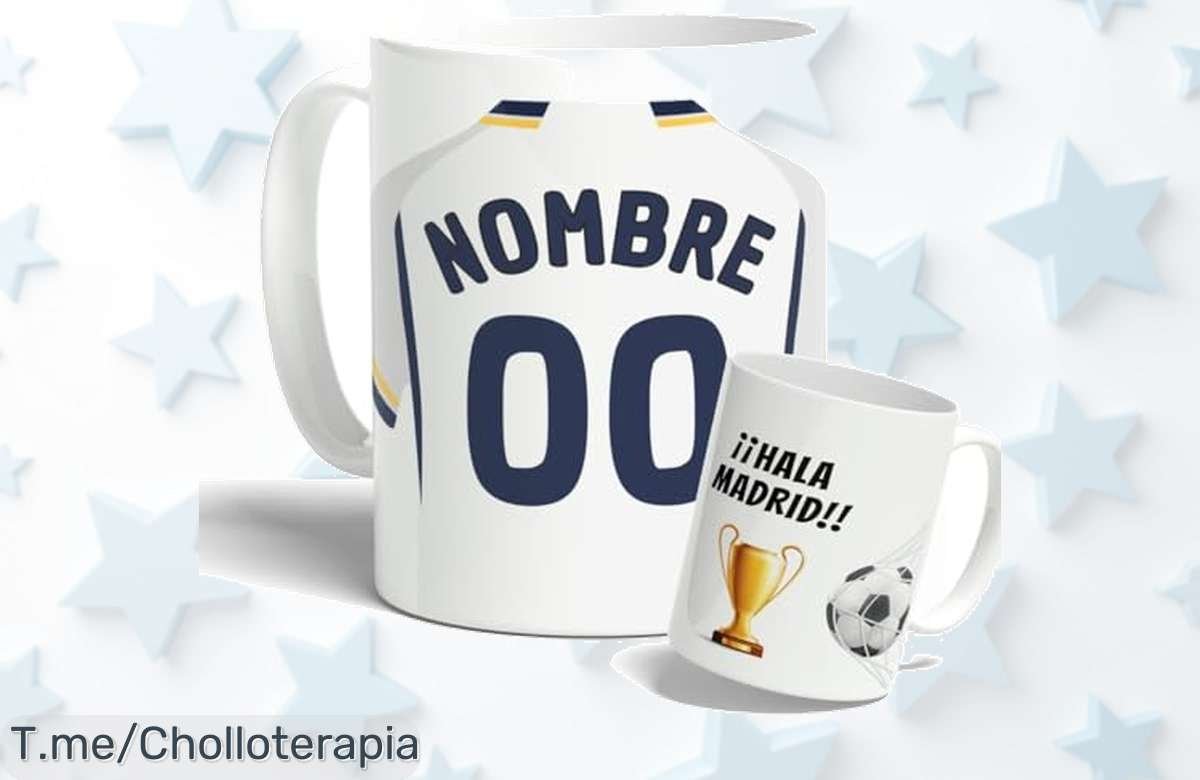 Regala una taza personalizada de fútbol, super chollo para fanáticos. Calidad premium y diseño único que aguanta todo. ¡Compra ahora y sorprende antes de que se acaben!
