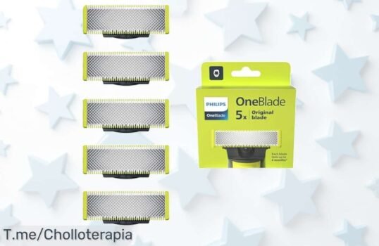 Renueva tu afeitado con Philips OneBlade: 5 cuchillas que dan 20 meses de suavidad por un precio loco ¡Hazte con este ofertón y disfruta antes de que se agote!