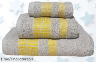 Renueva tu baño con el set de toallas ILOVEHOME: 100% algodón suave y absorbente, ¡super chollo en colores variados! No te pierdas esta oferta única, compra ya antes que se agote