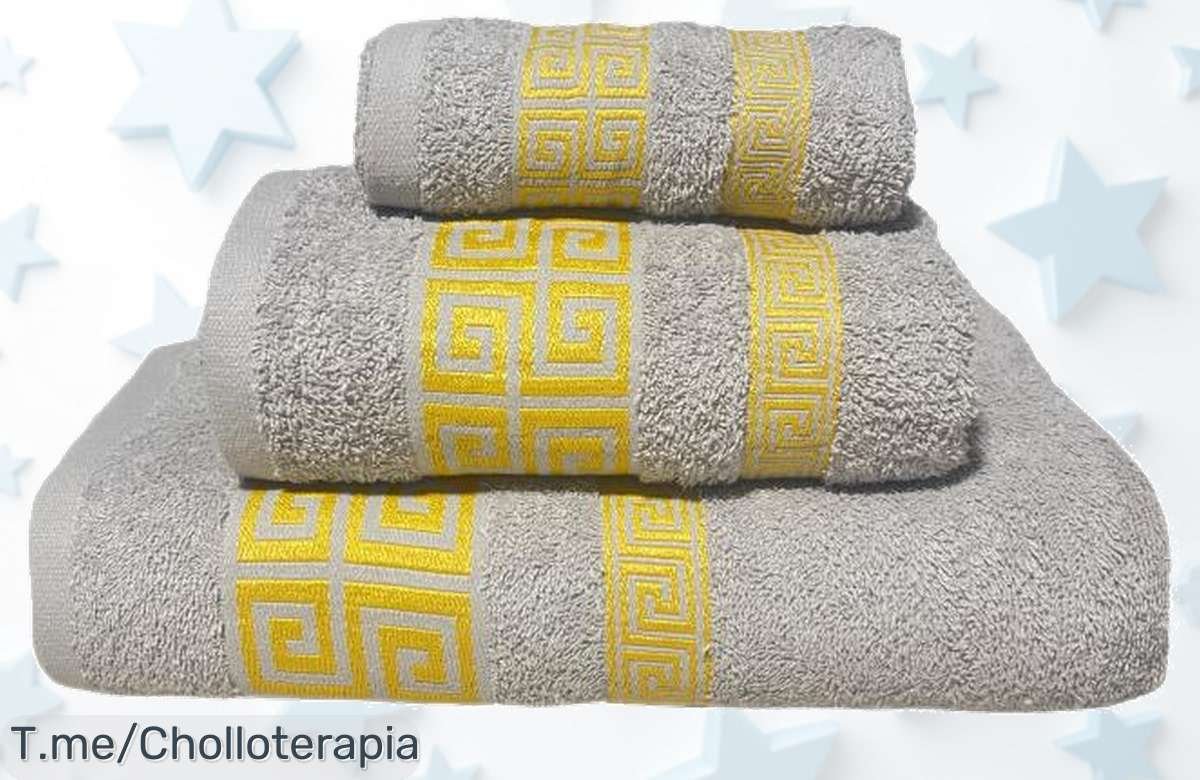 Renueva tu baño con el set de toallas ILOVEHOME: 100% algodón suave y absorbente, ¡super chollo en colores variados! No te pierdas esta oferta única, compra ya antes que se agote.