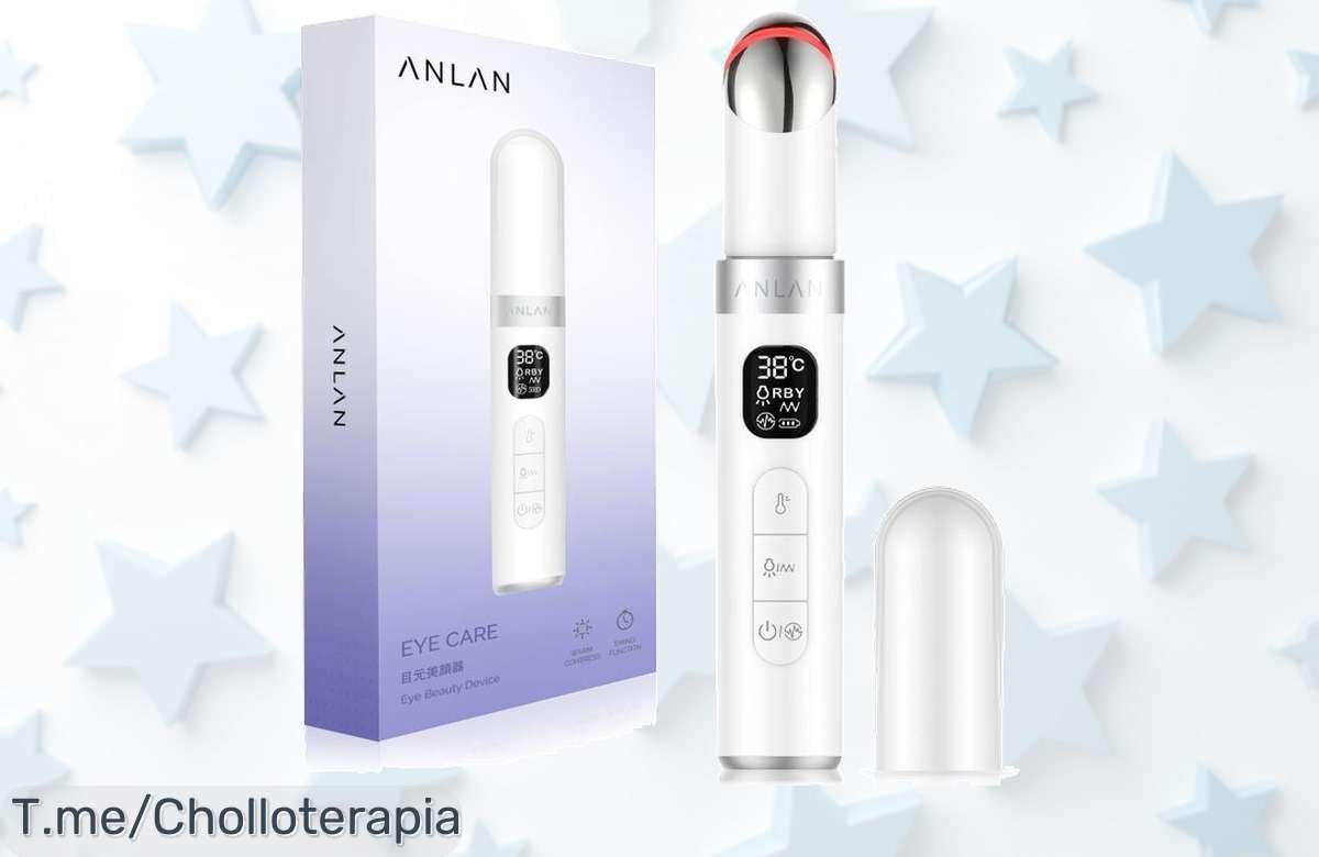 Revitaliza tu mirada con el ANLAN Masajeador de Ojos Eléctrico, elimina arrugas y ojeras a un precio loco. ¡Transforma tu rutina de belleza, oferta limitada!
