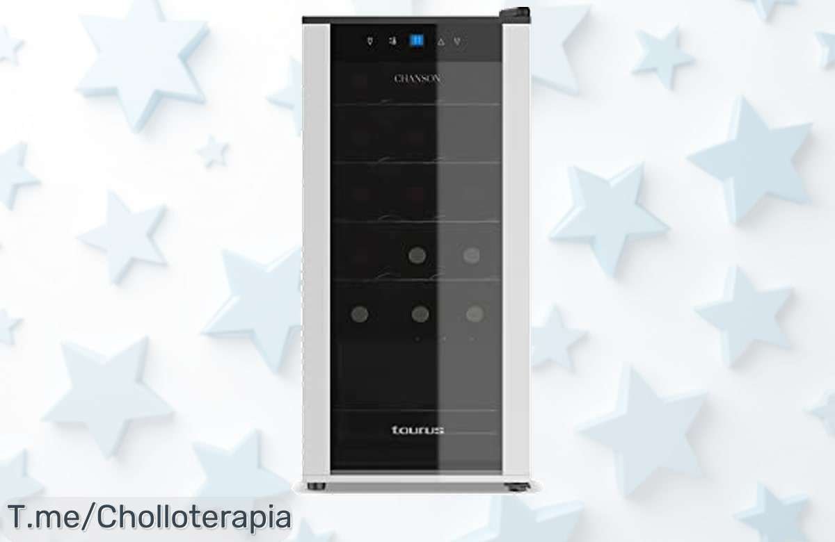 Revoluciona tu colección con la vinoteca Taurus Chanson 18: espacio para 18 botellas y refrigeración silenciosa. ¡Aprovecha este ofertón único antes de que se agote!