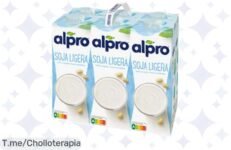 Super chollo: Pack de 6 litros de Alpro Bebida Vegetal de Soja ligera, ¡con calcio y vitaminas esenciales a un precio loco! ¡Compra ahora antes que se agote!