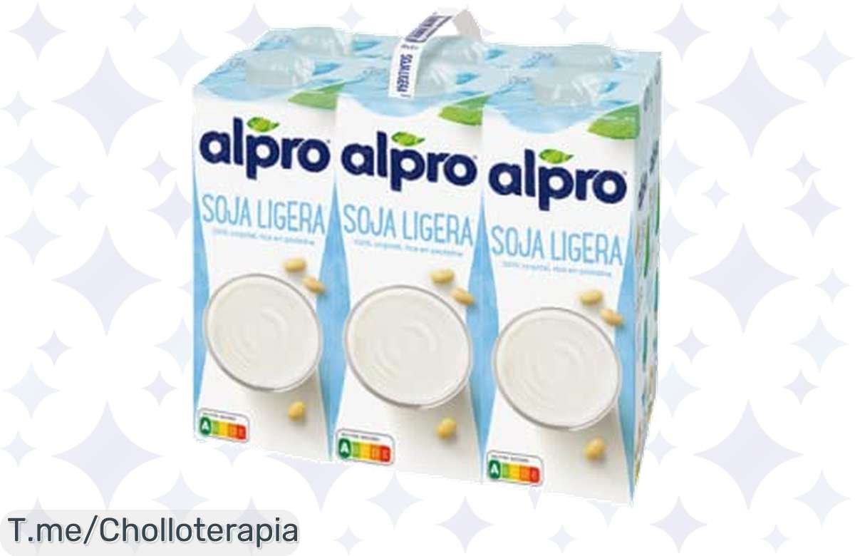 Super chollo: Pack de 6 litros de Alpro Bebida Vegetal de Soja ligera, ¡con calcio y vitaminas esenciales a un precio loco! ¡Compra ahora antes que se agote!