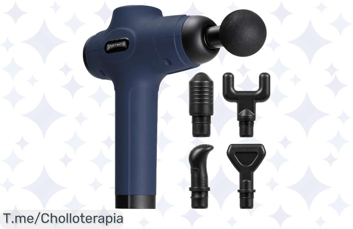 Super chollo del año: Sportinator con pistola de masaje azul para adiós al estrés, incluye accesorios y oferta única limitada. ¡Cómpralo ya antes de que se agote!