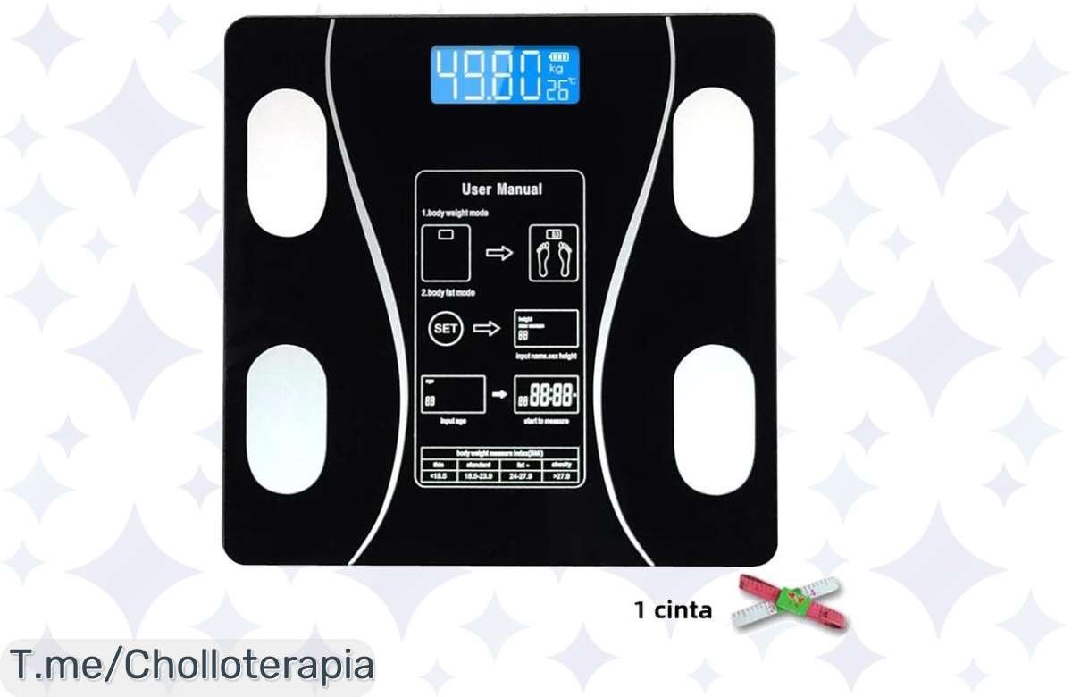 Transforma tu baño en un centro de bienestar con la báscula inteligente que arrasa: controla peso y salud al mejor precio loco, ¡aprovecha este super chollo antes de que se acabe!