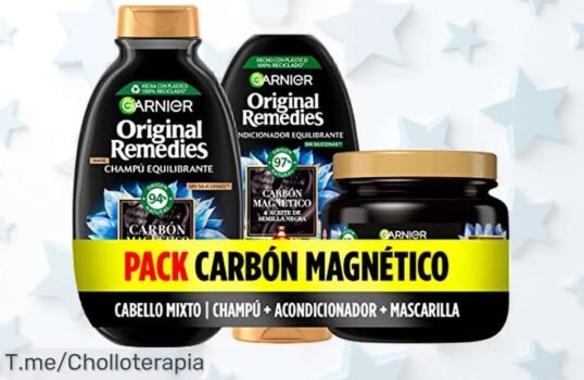 Transforma tu cabello hoy con el Pack Garnier Original Remedies: Nutrición y limpieza perfecta para raíces grasas y puntas secas a un precio loco ¡Ofertón limitado, actúa ya!