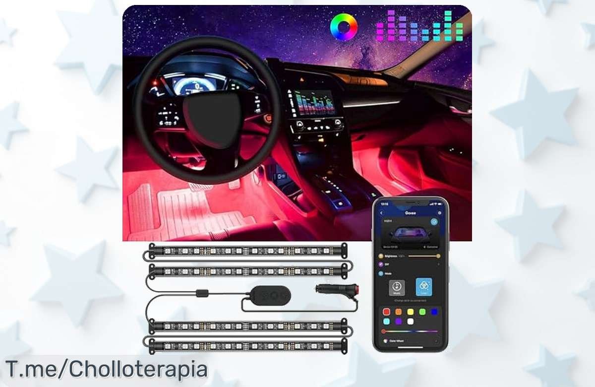 Transforma tu coche en una discoteca con las Luces LED Govee: ¡16 millones de colores y control desde el móvil! Aprovecha este ofertón exclusivo antes que se agote.