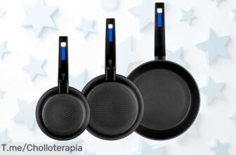 Transforma tu cocina con el super chollo de Monix: Set de 3 sartenes que no se pegan y disfruta cocinar sin esfuerzo Oferta limitada, ¡compra ahora antes que desaparezca!