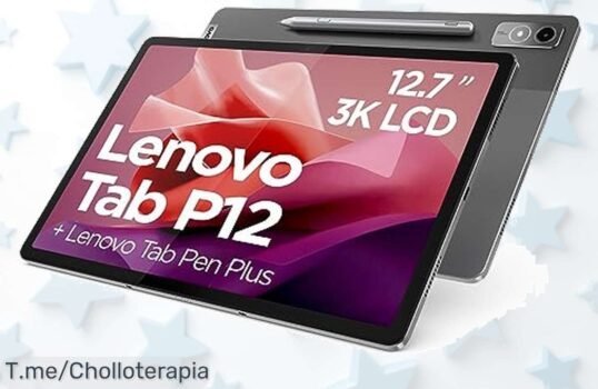 Transforma tu estudio con la Lenovo Tab P12 y su pantalla 3K gigante, ¡aprovéchate de este super chollo antes de que se agote! Hazte con ella ahora mismo