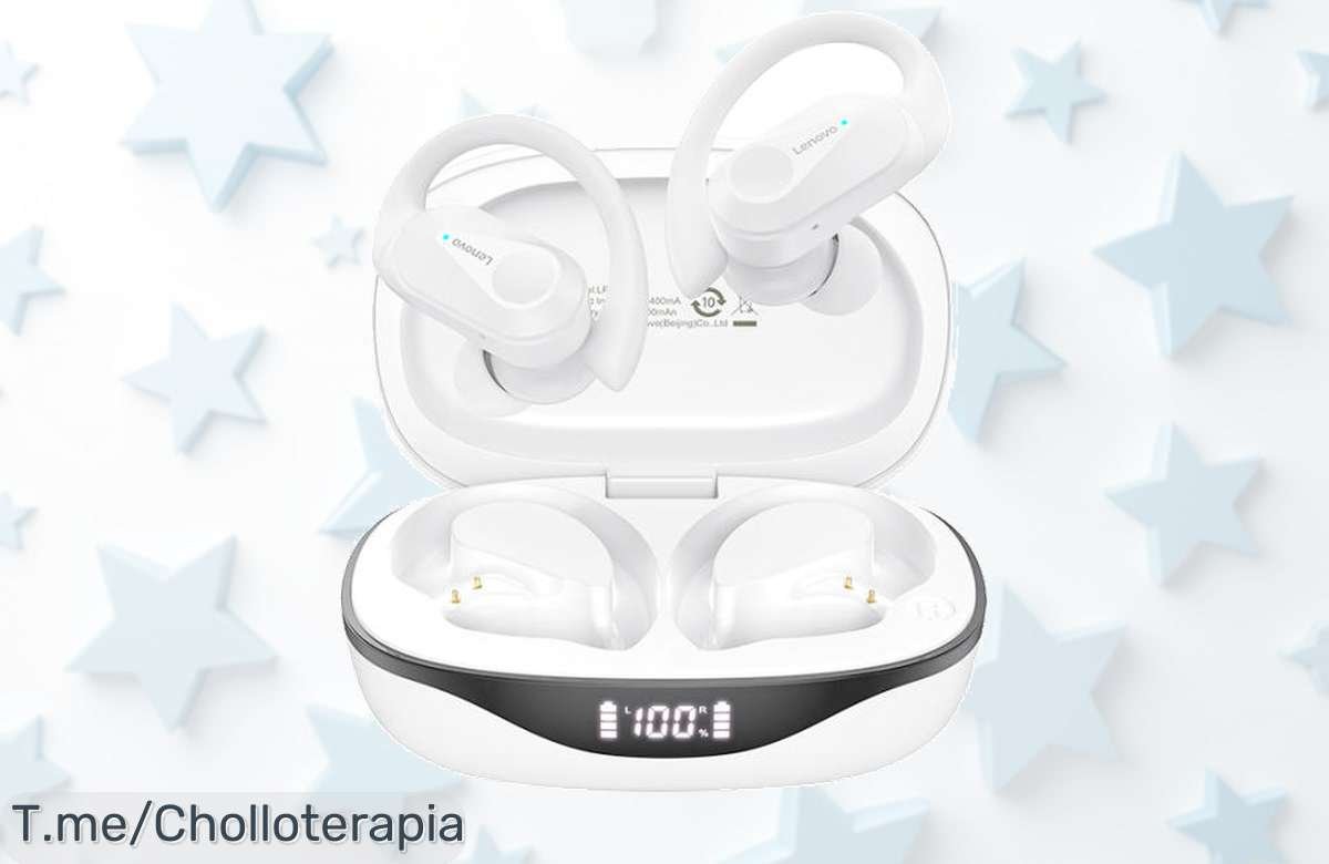 Transforma tu experiencia musical con los Lenovo LP75: auriculares inalámbricos impermeables y con reducción de ruido, ¡ofertón increíble que se agota rápido!