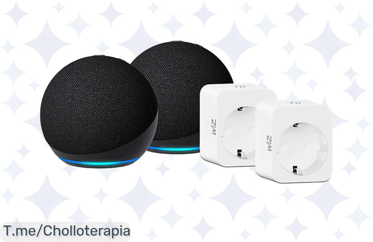 Transforma tu hogar con 2 Echo Dot y 2 enchufes inteligentes Wiz a un precio loco, controla todo solo con tu voz. ¡Aprovecha este ofertón antes de que se agote!