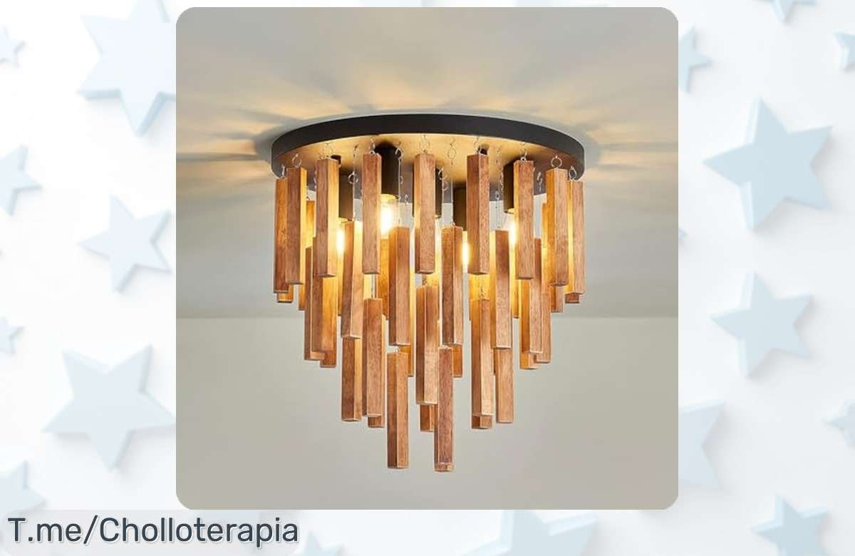 Transforma tu hogar con la Schindora Boho Lámpara de Techo a precio loco, dale un toque vintage y ahorra a lo grande. ¡Oferta limitada que no puedes dejar escapar!